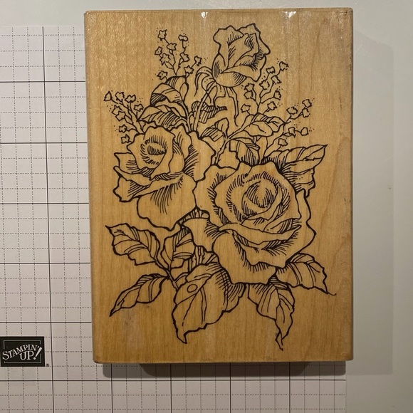 « Classic Roses » Wood Mounted Rubber Stamp by Stampendous - Picture 4 of 6
